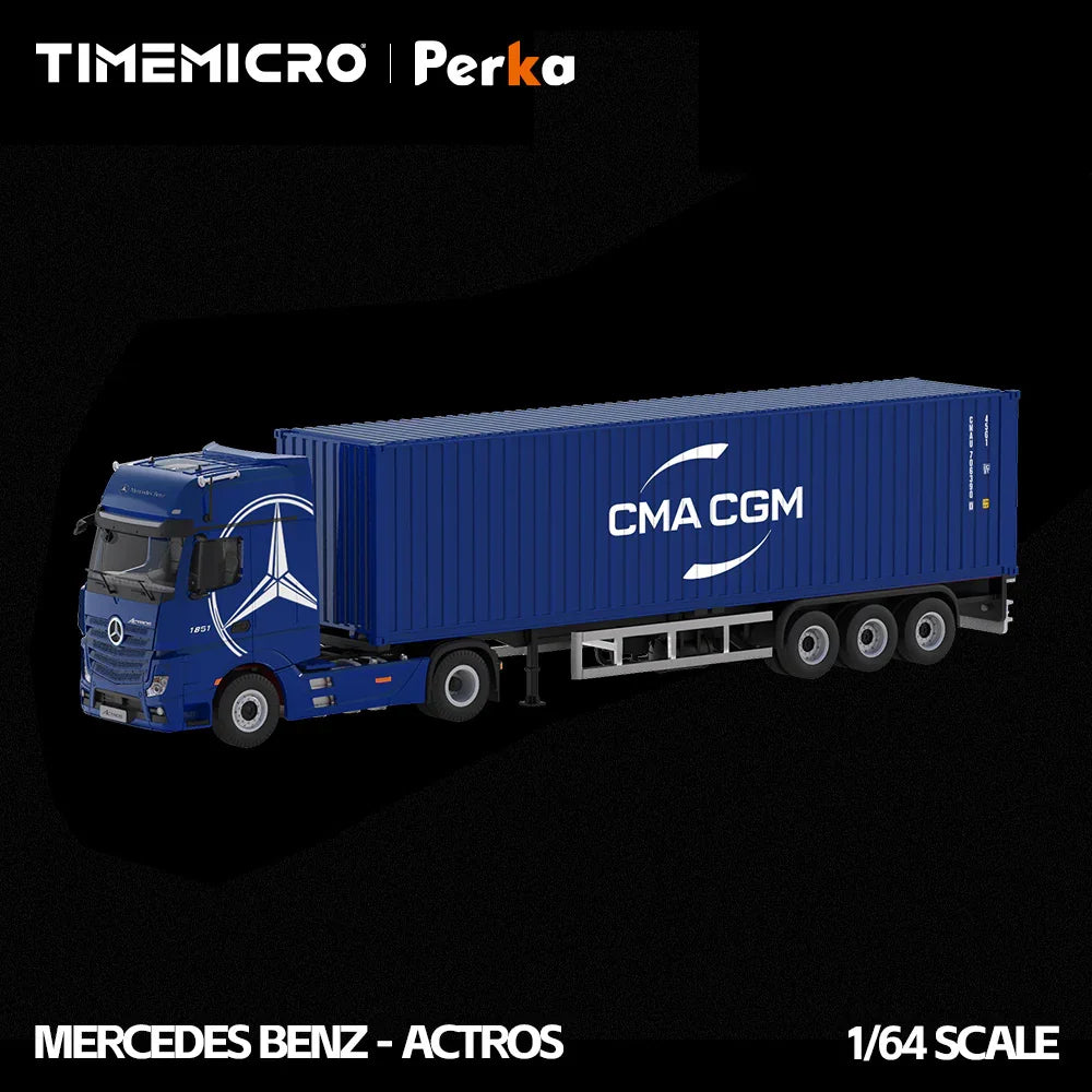 Time Micro 1:64 Mercedes-Benz Actros Container Truck | ONE & CMA CGM Variants | Diecast Model | 2 Colour Variants