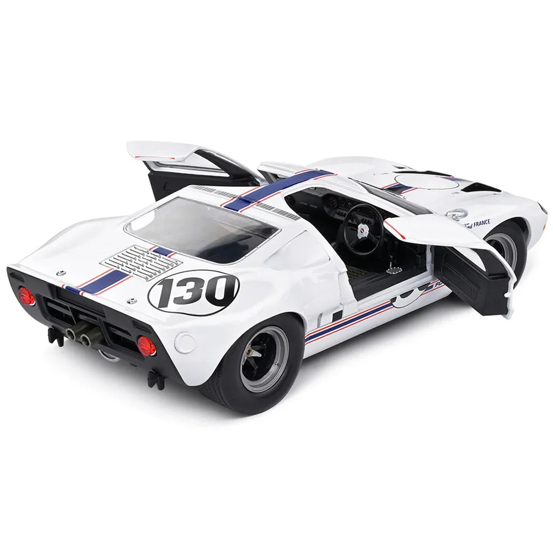 Solido 1967 Ford GT40 MK1 1:18 Targa Florio #130 Giorgi White - Jaiman Toys