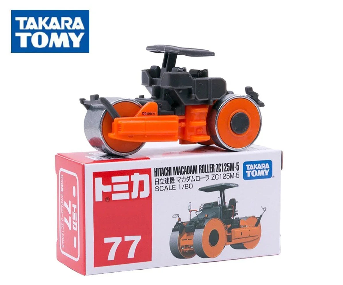 Tomica 77 Hitachi Construction Machinery Macadam Roller ZC125M-5 - Jaiman Toys