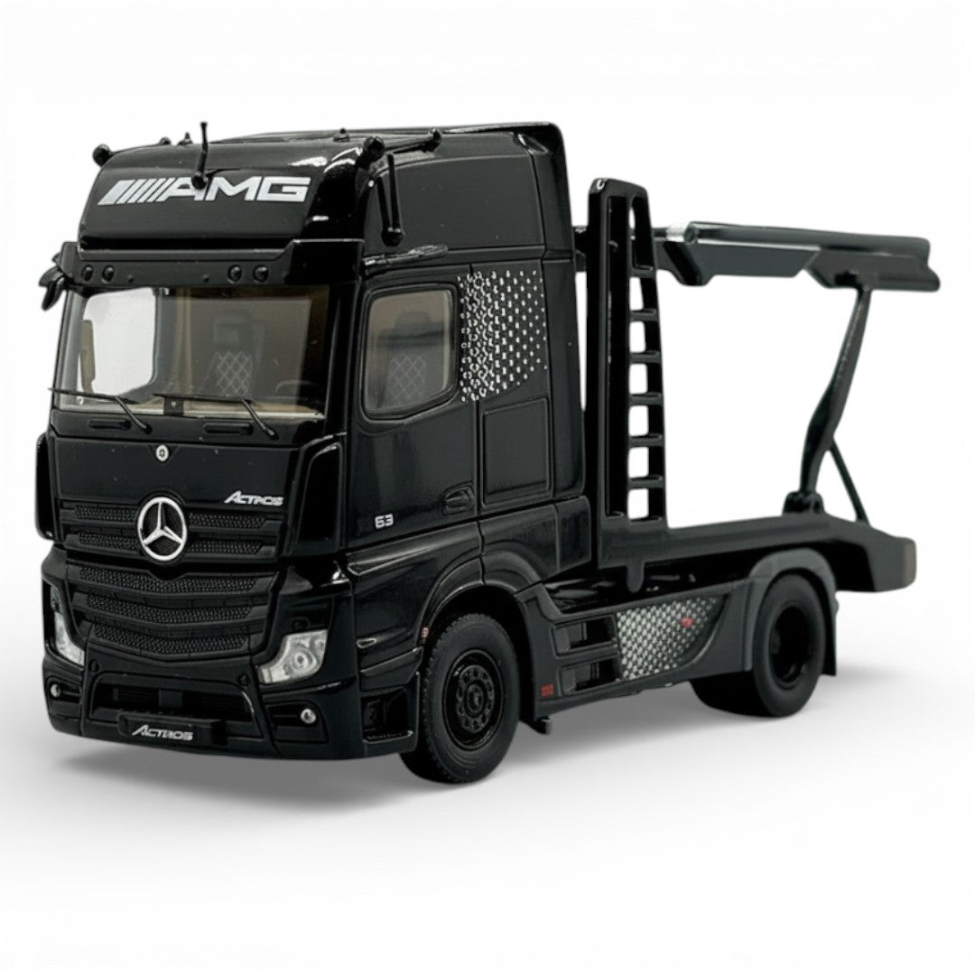 GCD 1:64 Silver AMG Actros Gigaspace 4x2 Trailer Truck Model Diecast Metal Car