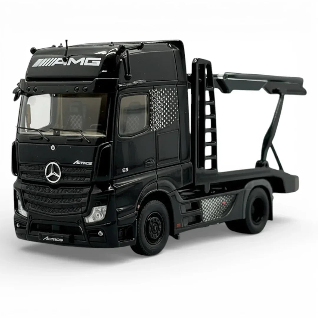 GCD 1:64 Silver AMG Actros Gigaspace 4x2 Trailer Truck Model Diecast Metal Car