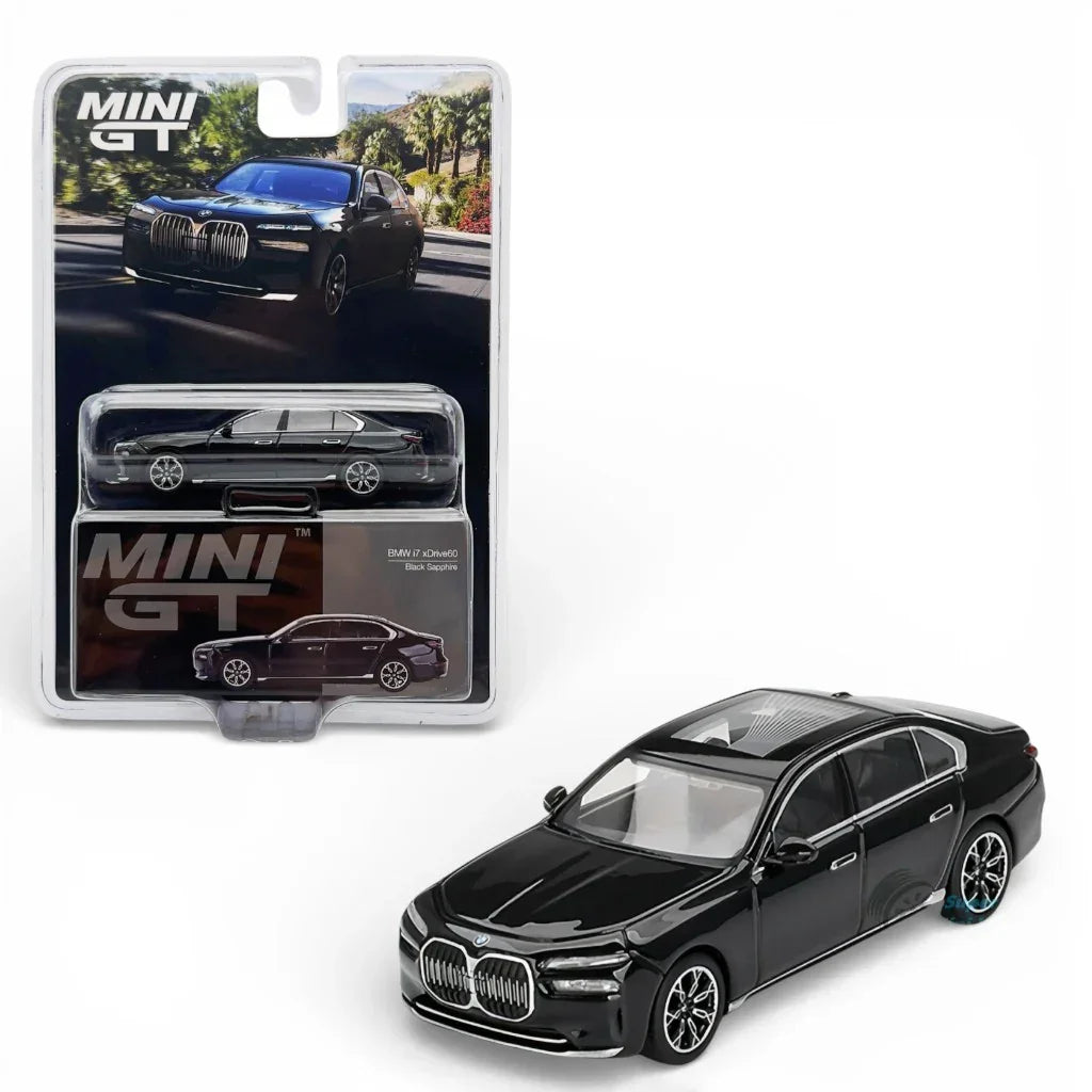 Mini GT 1:64 BMW i7 xDrive60 Black Sapphire | Luxury Electric