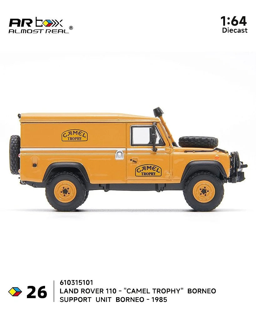 Almost Real 1:64 Land Rover 110 "Camel Trophy" Support Unit Borneo 1985 Diecast Model Car | Limited Edition #26