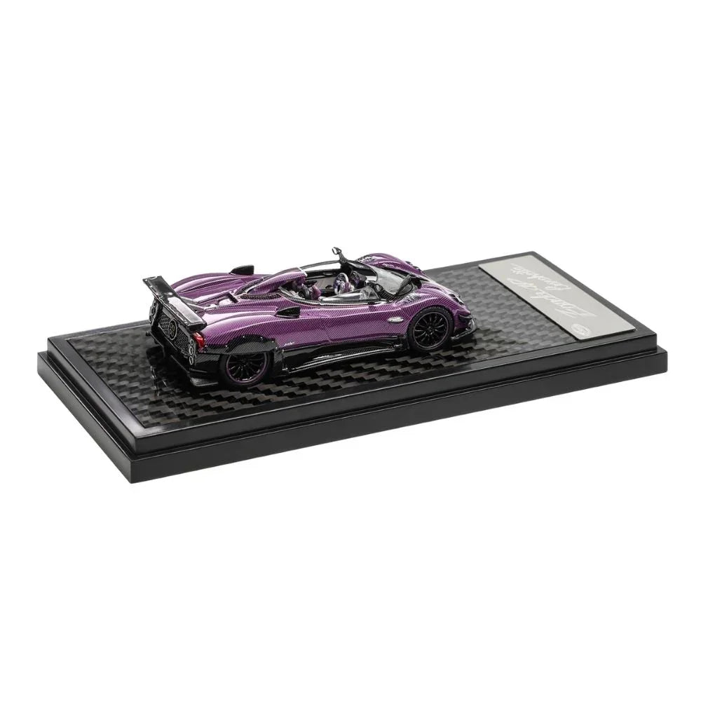 LCD Models 1:64 Pagani Zonda HP Barchetta Carbon Purple Die-Cast Supercar | Premium Collectible Car
