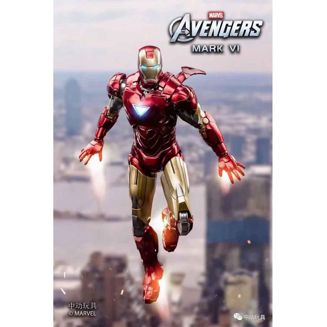 ZD Toys Ultimate Action Figure Iron Man Mark VI Action Figure – Light‑Up Armor Edition (1907-06) - Jaiman Toys