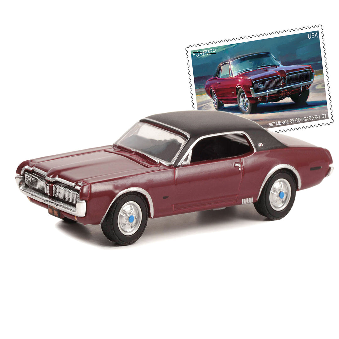GreenLight 1967 Mercury Cougar XR-7 GT USPS Exclusive 1:64 Die-Cast Model Car