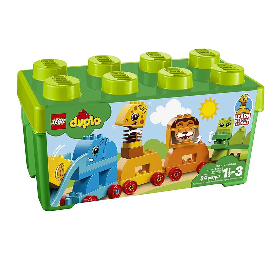 LEGO 10863 Duplo My First Animal Brick Box (34 Pcs) – Educational Building Blocks Set for Toddlers