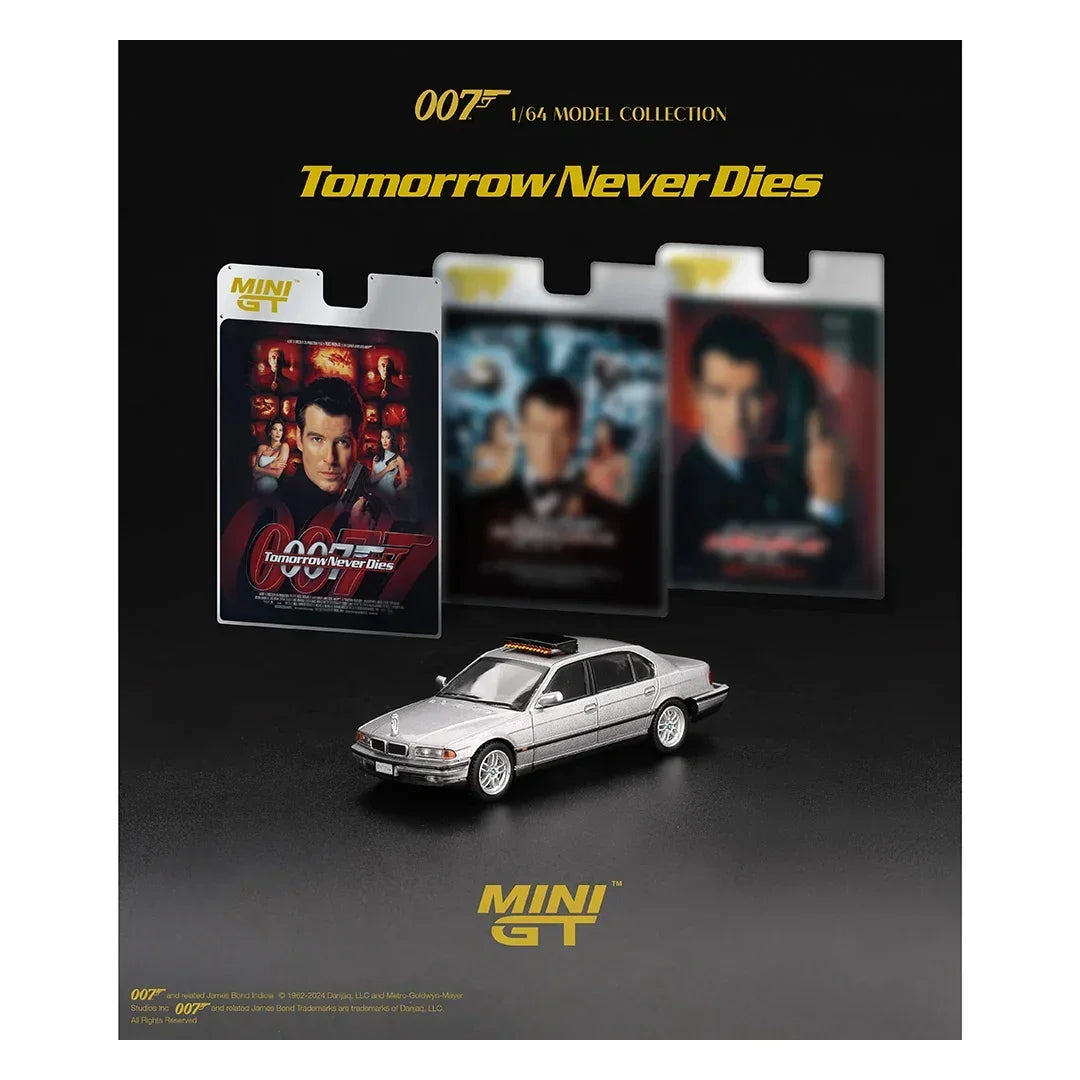 Mini GT 1:64 BMW 750iL RHD 007 Series – Tomorrow Never Dies (English Blister Packaging) Die-Cast Scale Model Car