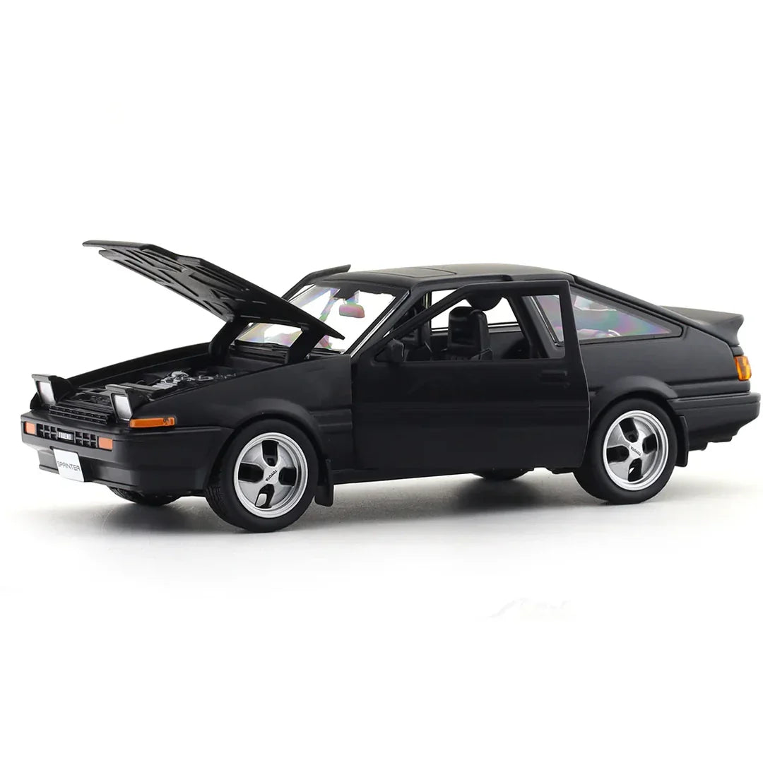 Maisto 1:24 Toyota Sprinter Trueno AE86 Matte Black | Licensed Diecast Scale Model Car Collectible