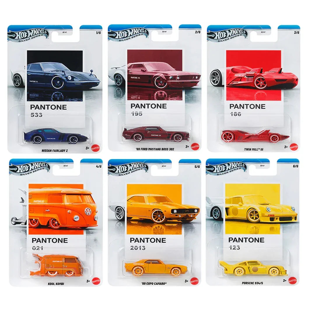 Hot Wheels 1:64 Pantone™ A Assortment 2025 | Case JKY47-955A | Premium Die-Cast Cars | Pack of 10