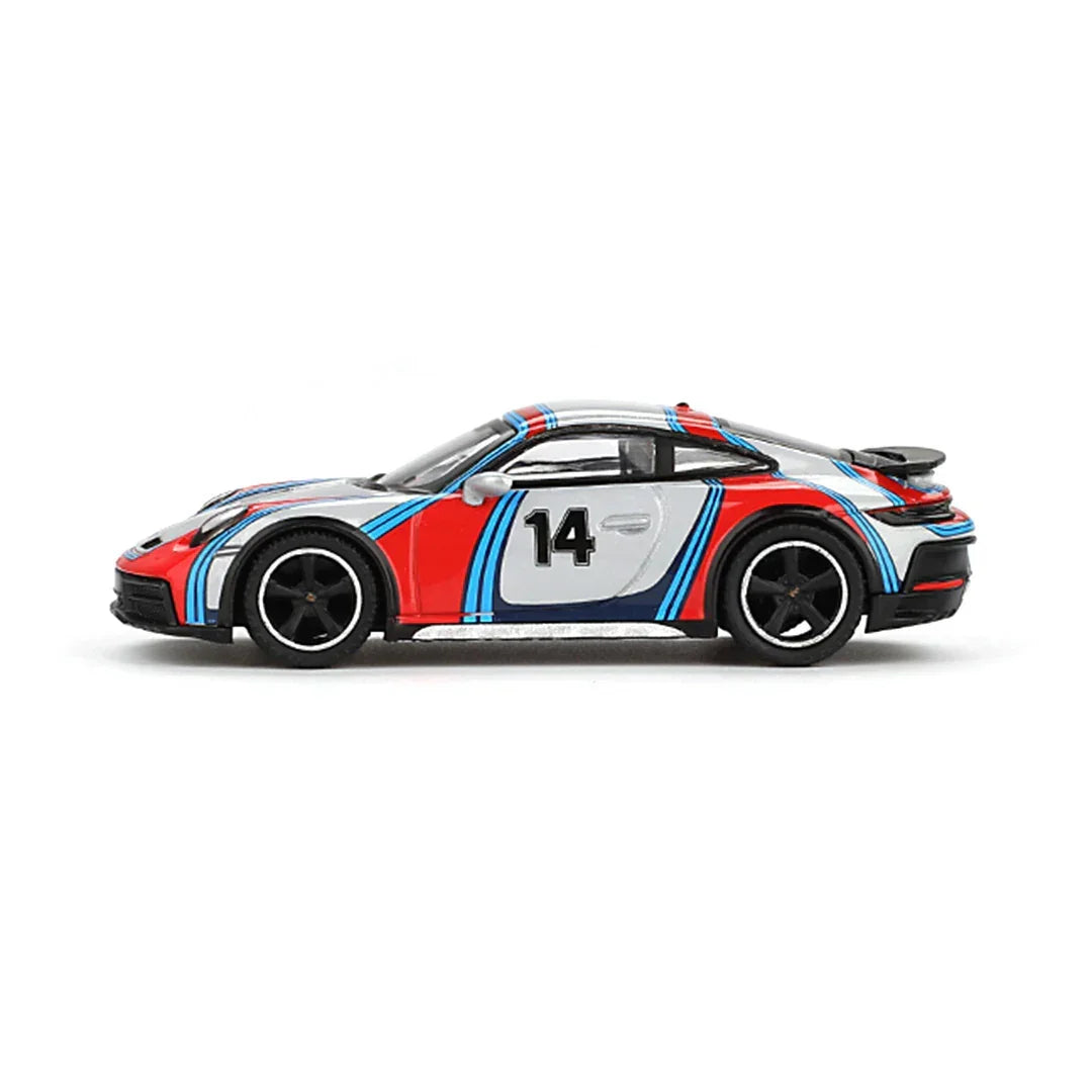 Mini GT 1:64 Porsche 911 Dakar “Rally 1978” – Ice Gray Metallic Diecast Model - Jaiman Toys