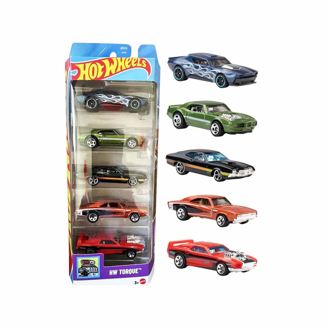 Hot Wheels 2026 HW Torque Pack of 5 Die-Cast Cars – Ford Gran