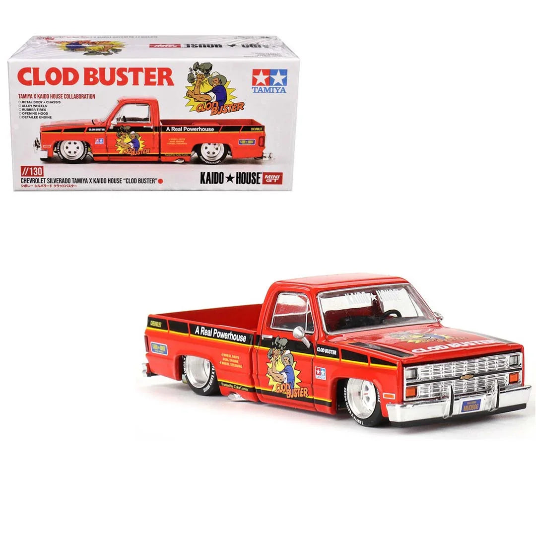 Kaido House x Mini GT KHMG130 – Chevrolet Silverado Pickup “Clod Buster” (1:64 Die-Cast Model) - Jaiman Toys