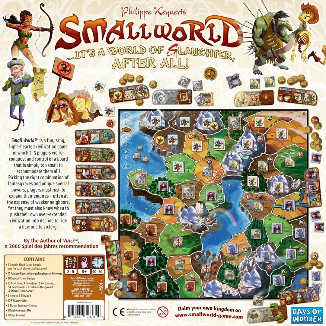 Small World Board Game by Days of Wonder – Fantasy Strategy & Family Adventure Game - Jaiman Toys