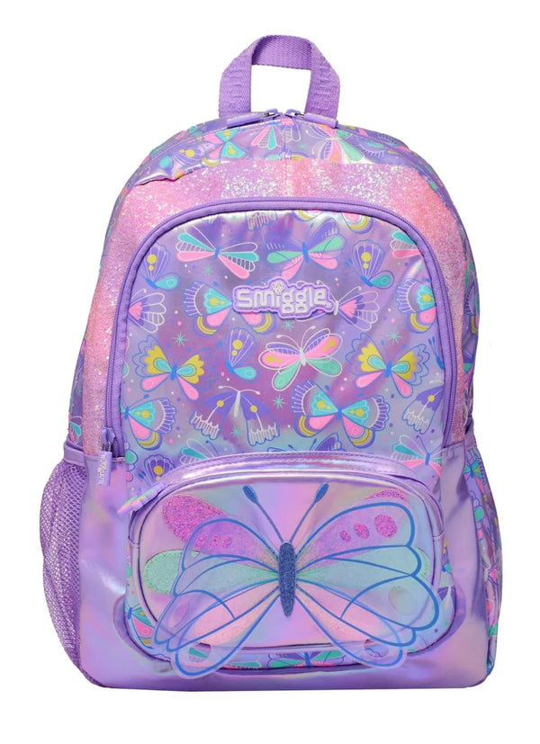 Smiggle Butterfly School Bag – Colorful Stylish 16 Inch Backpack
