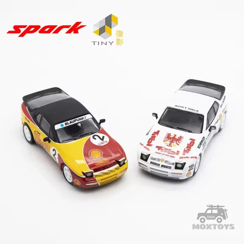 SPARKY 1/64 Diecast Porsche 944 Turbo Cup Shell Combo - Turbo Cup #2 & Adler Von Tirol (Upright headlights)?combo barcode?4894826016590? - Jaiman Toys