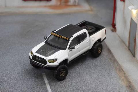 GCD 1:64 Toyota Tacoma TRD PRO — Ice Cap White with Black Roof, Limited Edition Die‑Cast Model