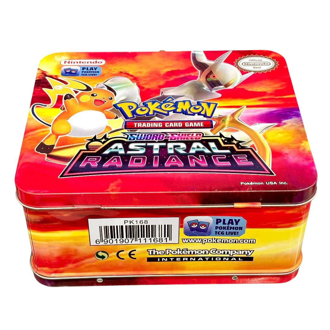 Pokemon Playing Cards Sword & Shield Crown Zenith Tin Box With Cards (Red) - Jaiman Toys