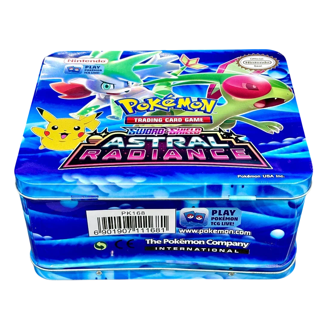 Pokemon Playing Cards Sword & Shield Crown Zenith Tin Box With Cards (Blue) - Jaiman Toys