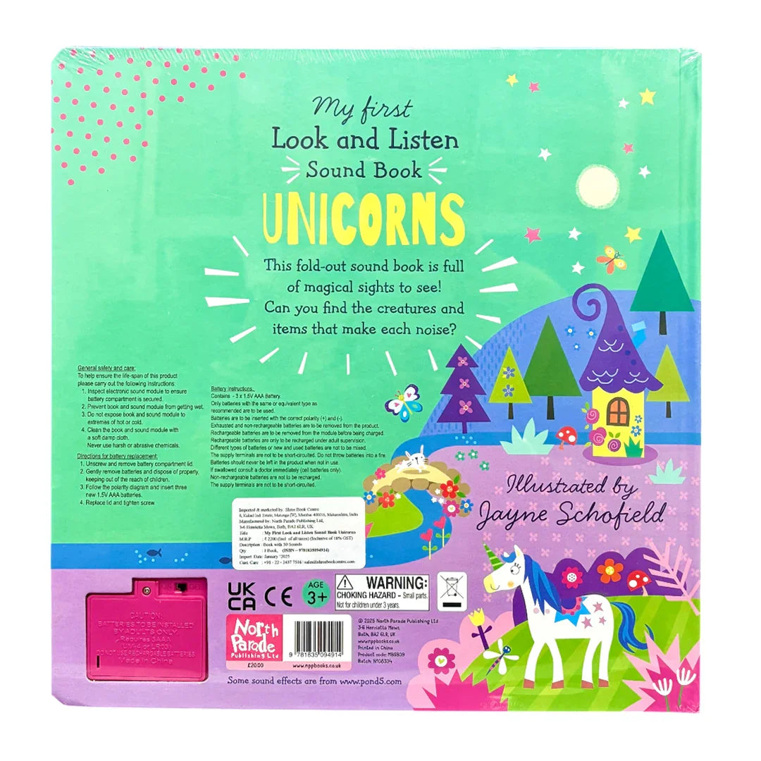 Unicorns My First Look and Listen - Sound Book by North Parade - Jaiman Toys
