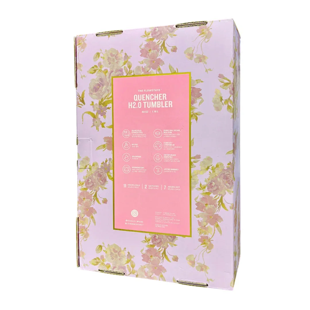 STANLEY LoveShack Fancy Quencher H2.0 FlowState Stainless Steel Vacuum Insulated Tumbler with Lid and Straw for Water, Iced Tea or Coffee (Heather, 40 oz) - Jaiman Toys