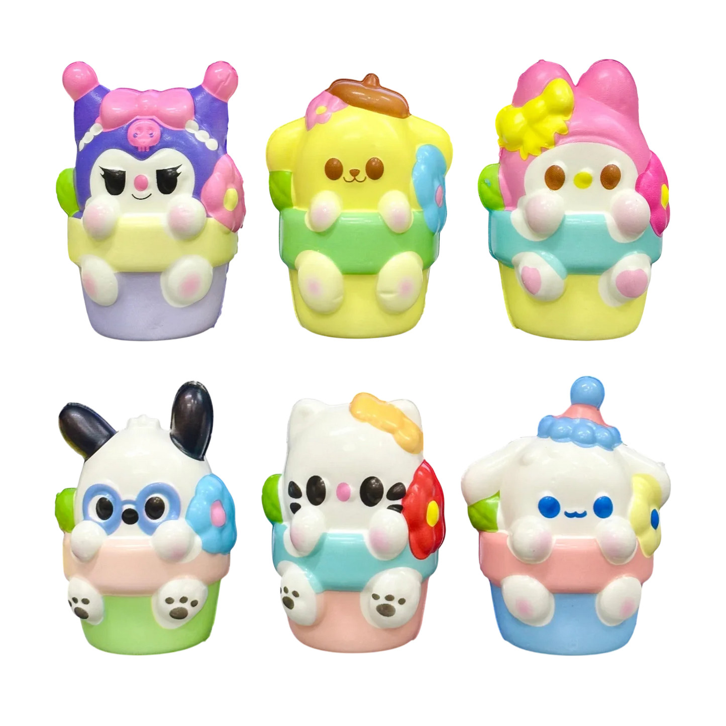 Scented Panda Foam Squishy 6 Pieces - Jaiman Toys