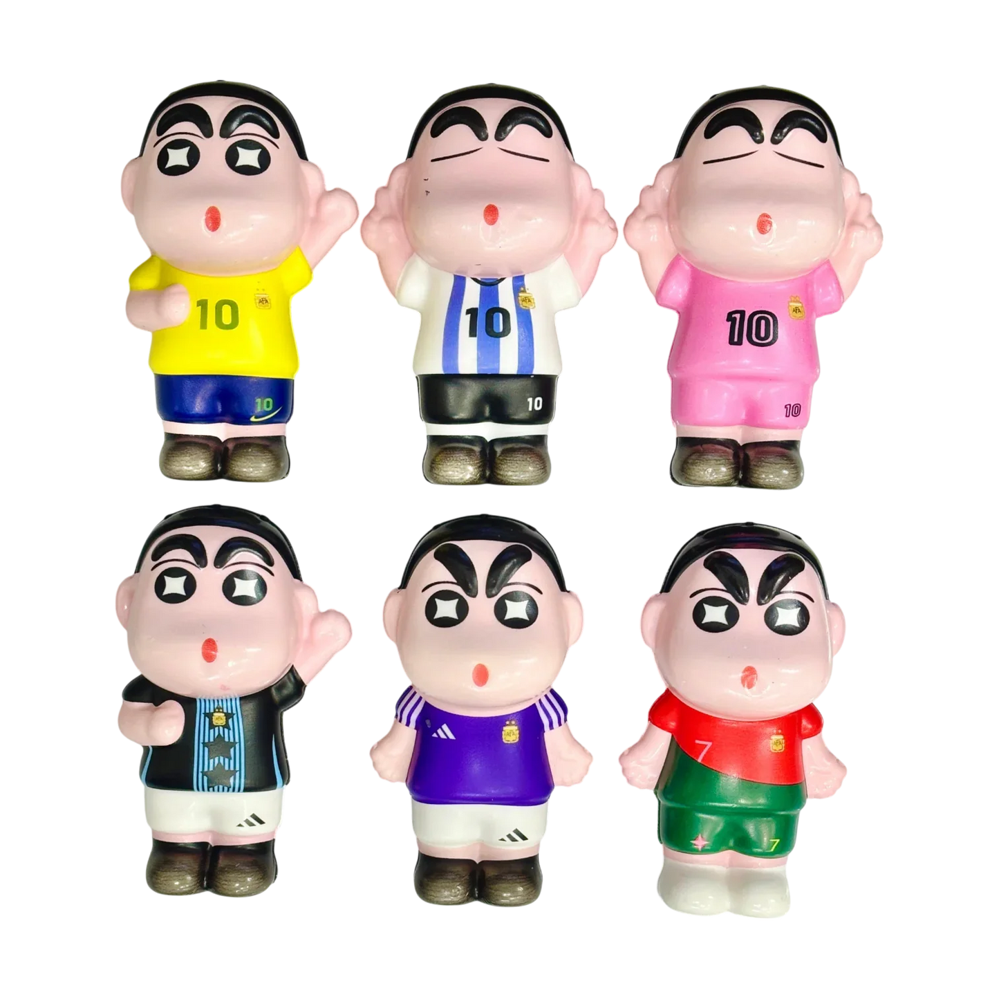 Scented Shinchan Foam Squishy 6 Pieces - Jaiman Toys