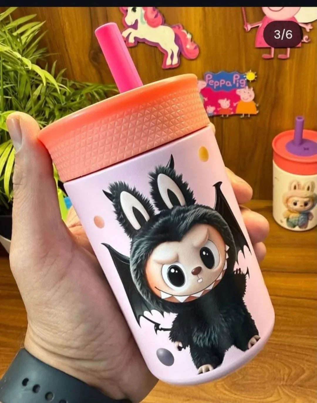 Stainless Steel Sipper Water Botttle & Attractive Print Keeps Drinks Hot & Cold 360ml - Jaiman Toys