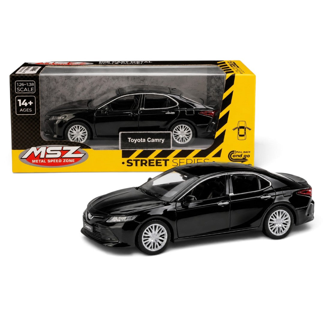 MSZ 1:38 Toyota Camry Black Die-Cast Model Car with Pull-Back