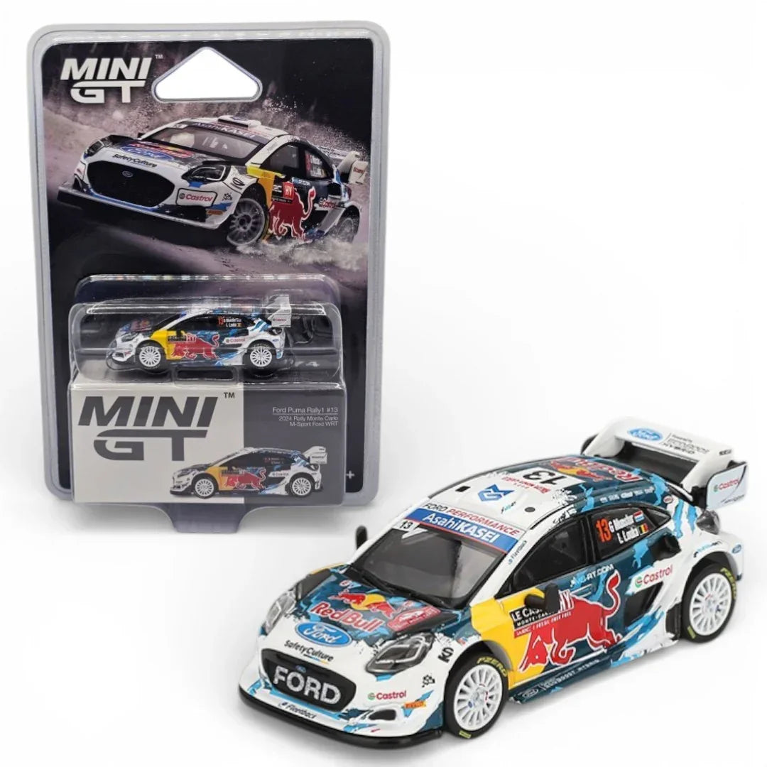 チェイスカー　MINI GT　FORD PUMA RALLY 1 #13 MINI GT Ford Puma Rally1 #13 2024 Rally Monte Carlo – Red Bull WRC