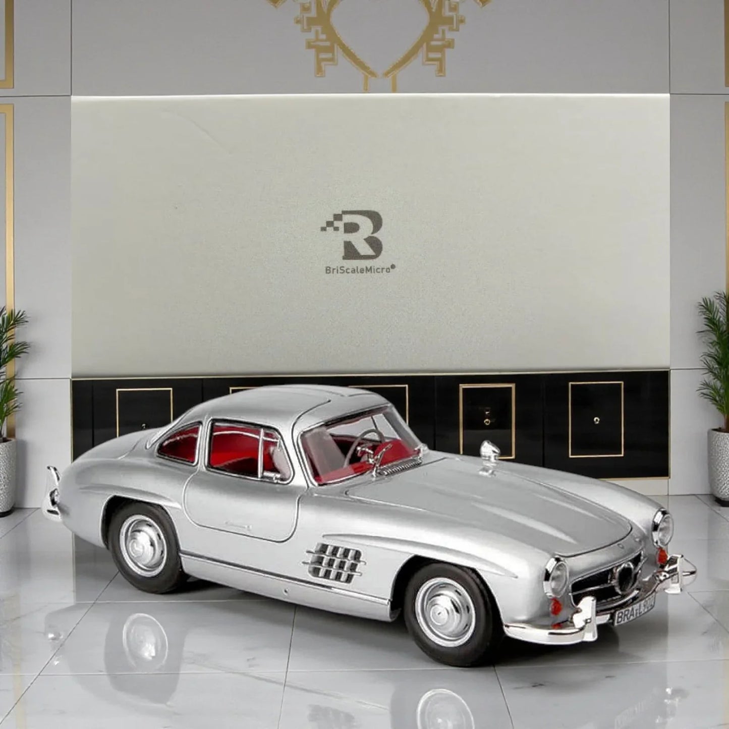 BSC MERCEDES BEN-Z 300SL-1955 Diecast Model Car Silver
