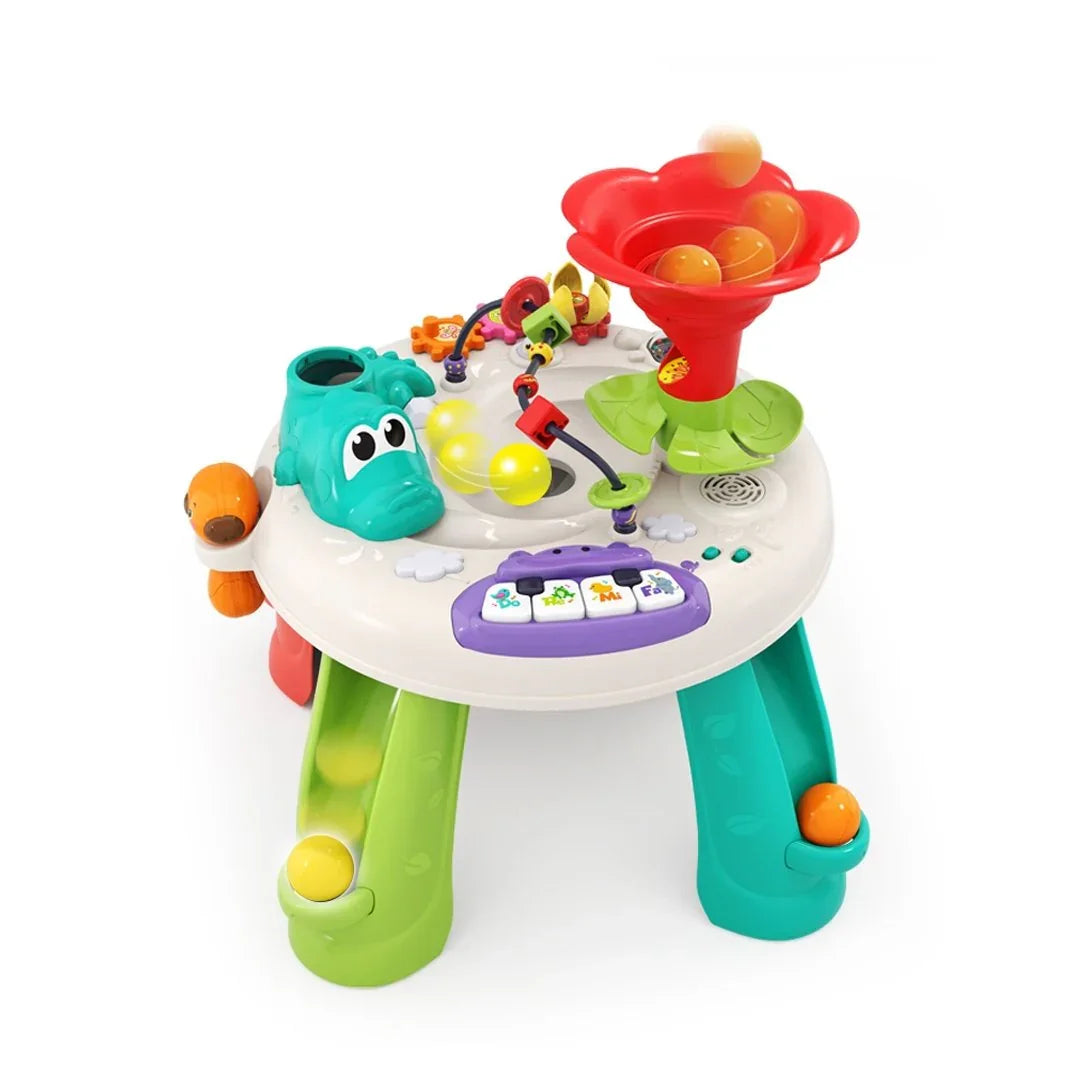 Activity Table, Toddler Music Learning Table with Sound, Lights, 3 Ball Games, 9 Activities, Piano, Beads, Kids Discover Explore Activity Center, Baby Toy for Boys & Girls (Multicolor) - Jaiman Toys