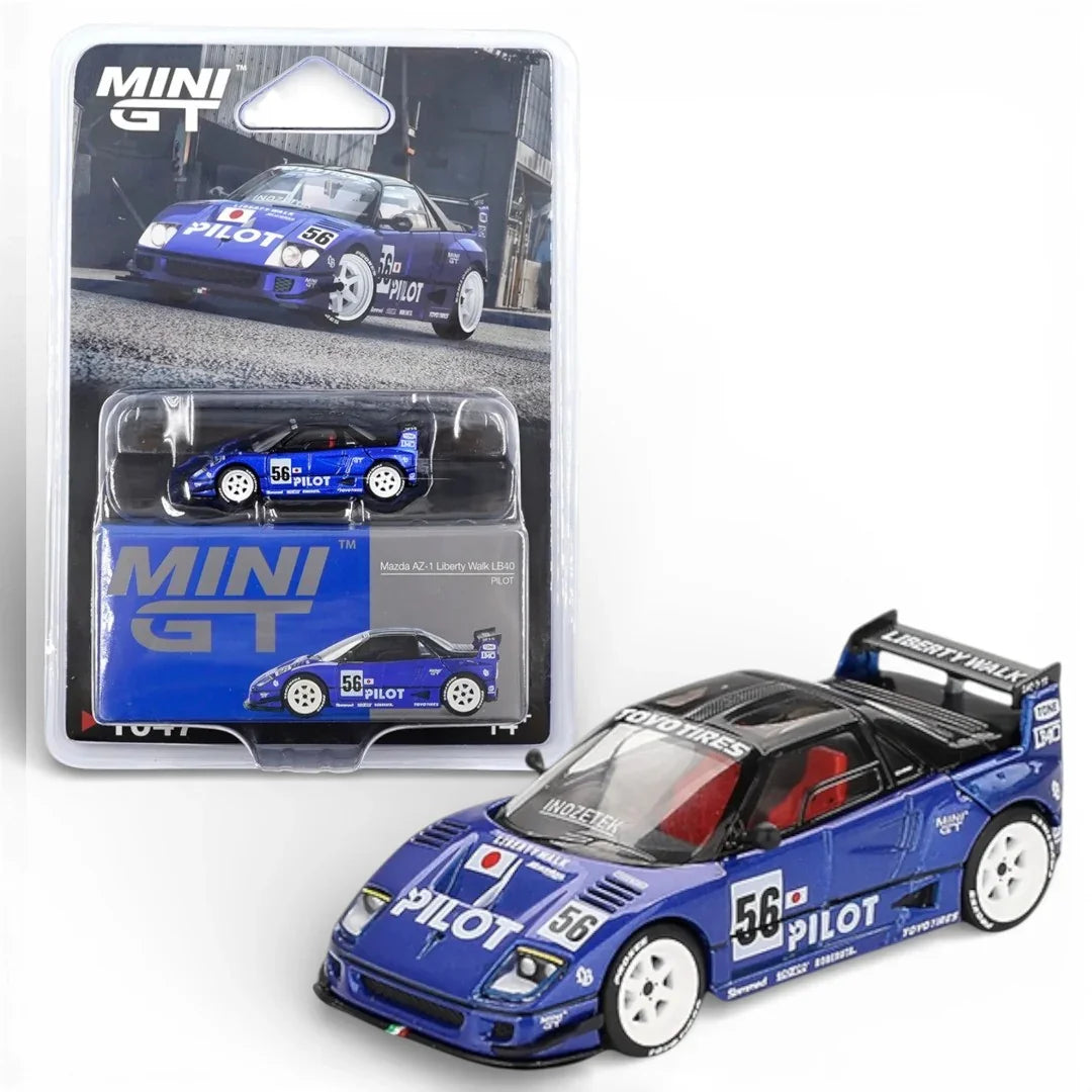 Mini GT 1:64 Mazda AZ-1 Liberty Walk LB40 “PILOT #56” Diecast Car