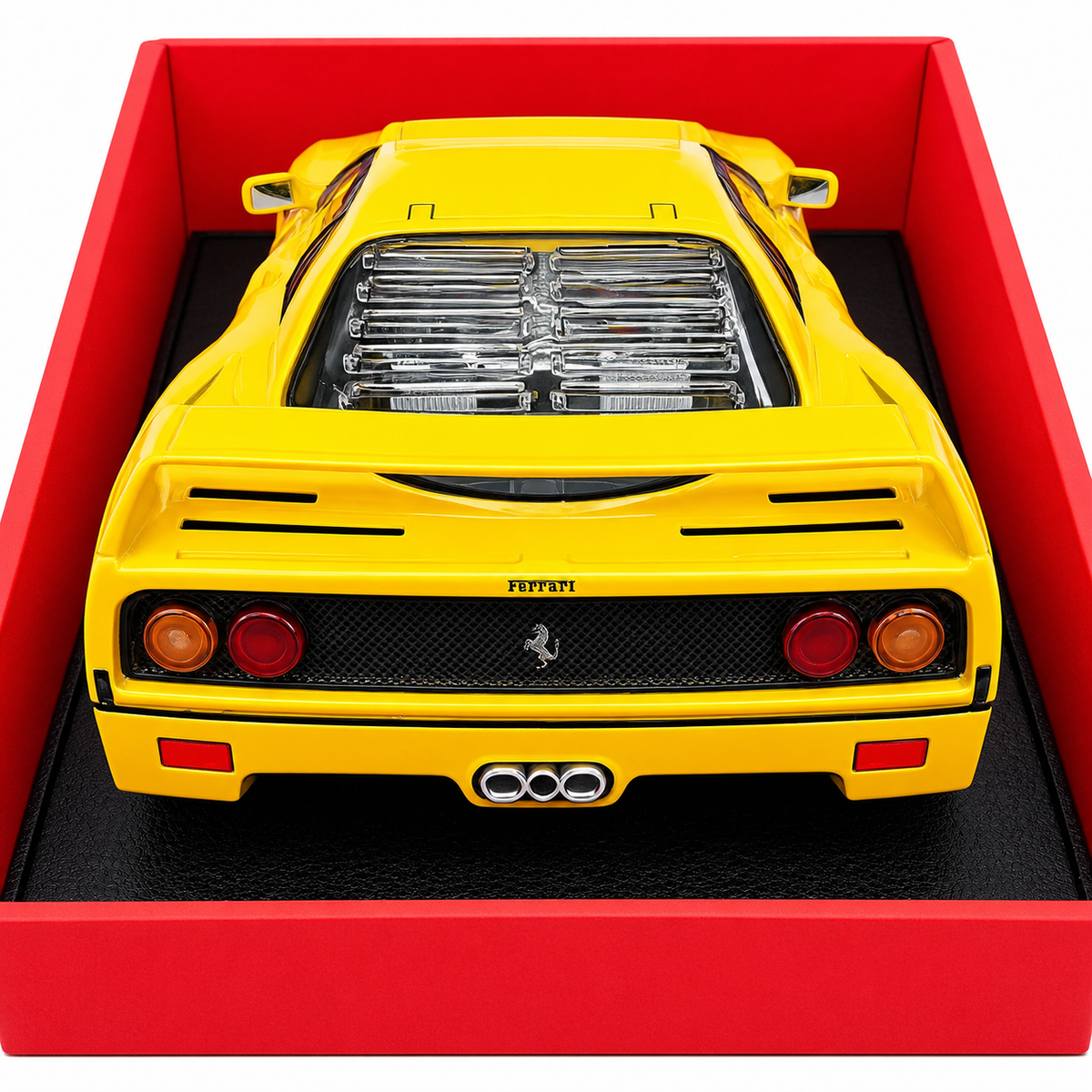Bburago Exclusive Series Ferrari F40 (1987) Yellow 1:18 Scale Premium Diecast Model Car with Detailed Interior, Realistic Engine, Rear Spoiler & Collector Display Box