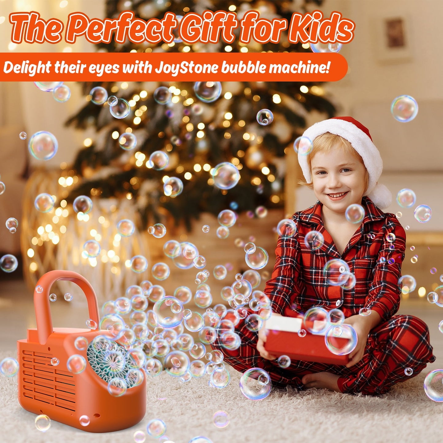 Automatic Portable Bubble Machine with Carry Handle – Bubble Maker Toy for Kids 3+ Years