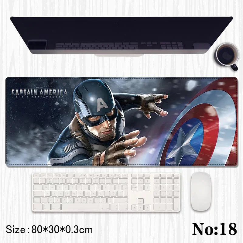 Captain America Printed Mouse Pad, Desk Mat Rubber Base for Desktop , Laptop , Keyboard , Mouse - Jaiman Toys