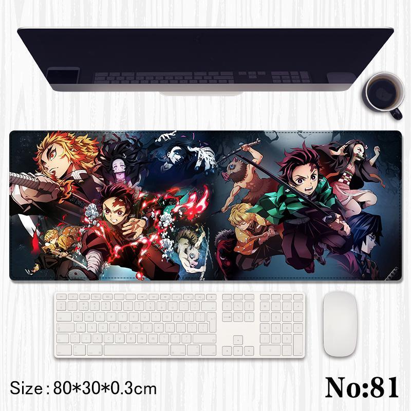 Demon Slayer Printed Mouse Pad, Desk Mat Rubber Base for Desktop , Laptop , Keyboard , Mouse - Jaiman Toys