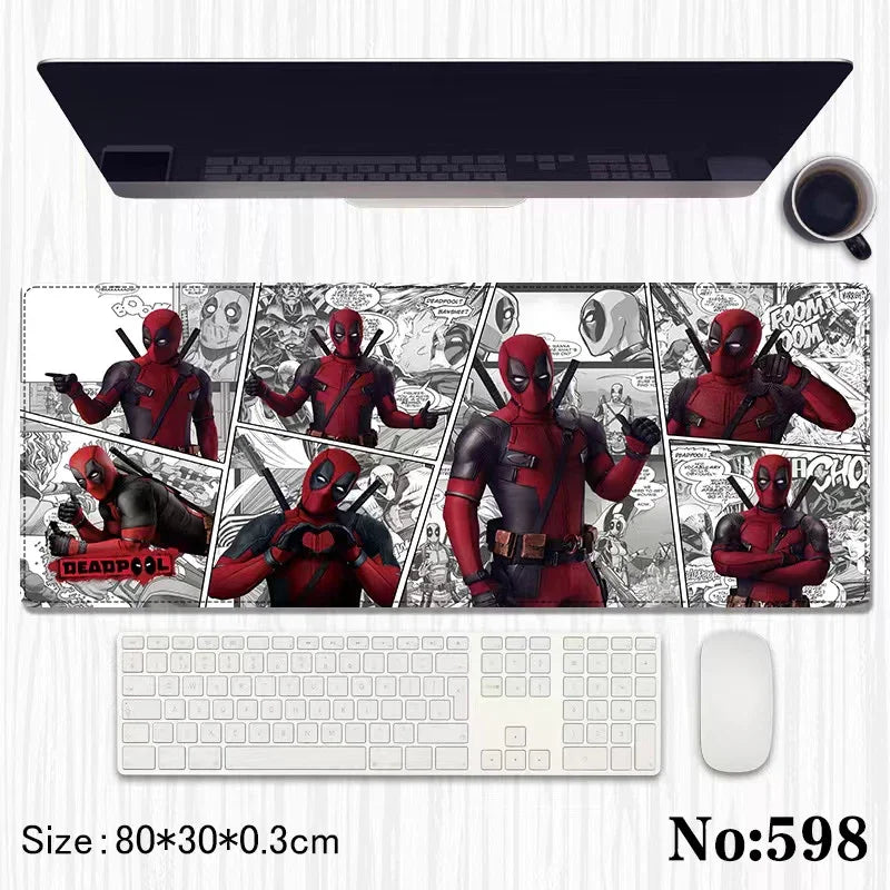 Deadpool Printed Mouse Pad, Desk Mat Rubber Base for Desktop , Laptop , Keyboard , Mouse - Jaiman Toys