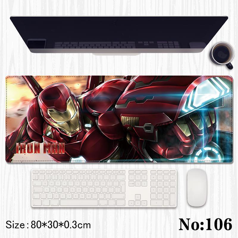 Iron man Printed Mouse Pad, Desk Mat Rubber Base for Desktop , Laptop , Keyboard , Mouse - Jaiman Toys