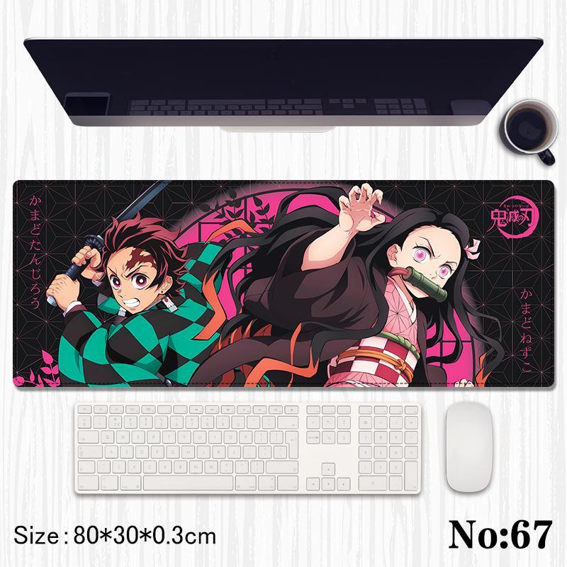 Demon Slayer Printed Mouse Pad, Desk Mat Rubber Base for Desktop , Laptop , Keyboard , Mouse - Jaiman Toys