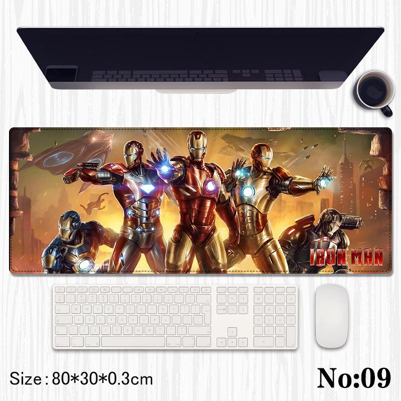Iron man Printed Mouse Pad, Desk Mat Rubber Base for Desktop , Laptop , Keyboard , Mouse - Jaiman Toys