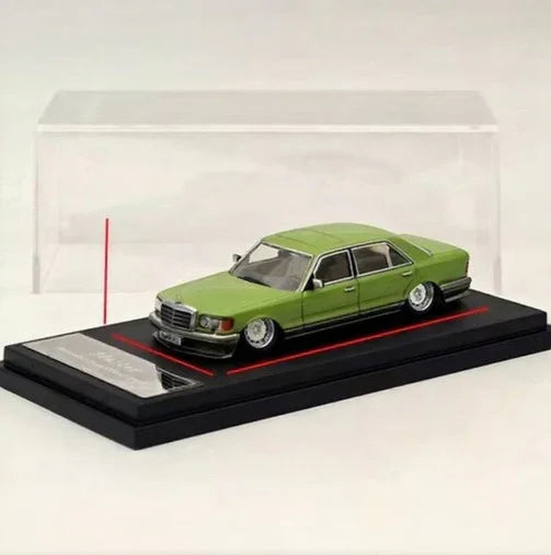 MERCEDES BENZ 560SEL W126 Green 1/64 Diecast Car 6Gen Low-Rise Edition MODEL BY MASTER - Jaiman Toys