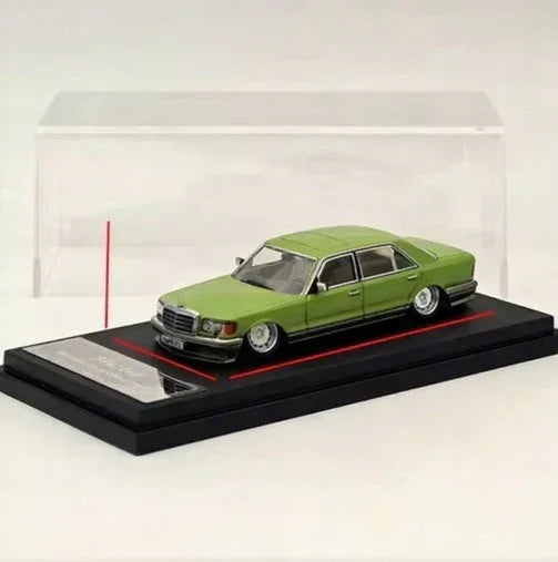 MERCEDES BENZ 560SEL W126 Green 1/64 Diecast Car 6Gen Low-Rise Edition MODEL BY MASTER - Jaiman Toys