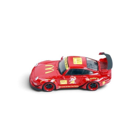 DECODE 1:64 Porsche 911 RWB 993 McDonald’s Livery Die-Cast Model Car – DE6417009