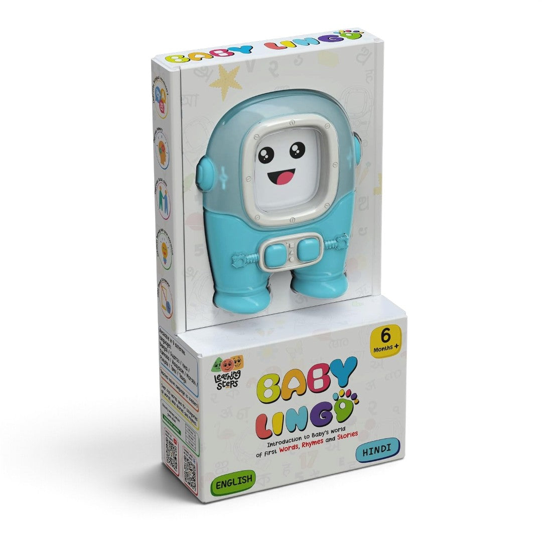 Zephyr Baby Lingo English–Hindi Talking Flash Card Toy with Lights & Music, 6 Months+