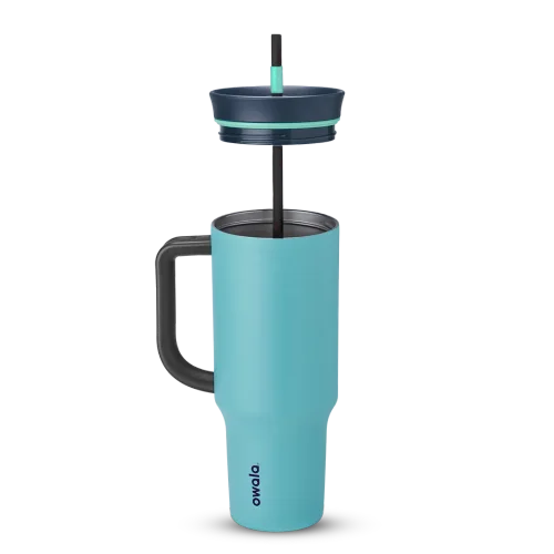Owala FreeSip 40oz (1.18L) Insulated Tumbler with Handle & Straw | Stainless Steel Travel Mug