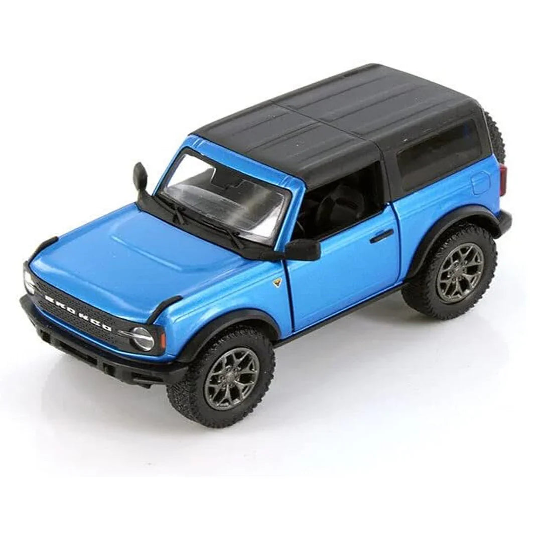 KiNSMART 2022 Ford Bronco – 1:34 Scale Die-Cast Model Car – Pullback Toy Car Collectible - Blue - Jaiman Toys