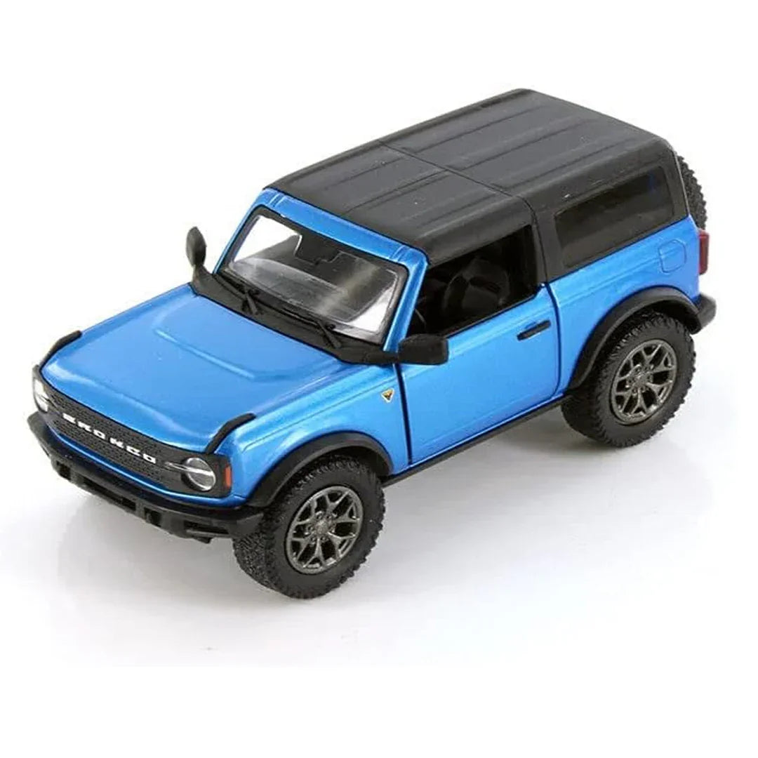 KiNSMART 2022 Ford Bronco – 1:34 Scale Die-Cast Model Car – Pullback Toy Car Collectible - Blue - Jaiman Toys