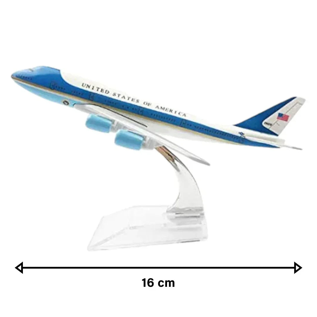 Collectible 1:400 Scale Aircraft Model Airplane β USA Air Force One B747 (16 cm) - Jaiman Toys