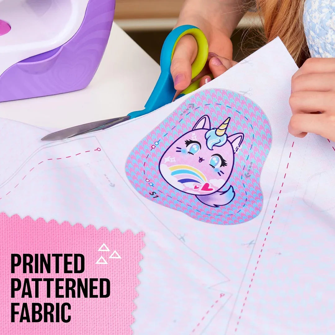 Cool Maker, Stitch ‘N Style Fashion Studio, Pre-Threaded Sewing Machine Toy with Fabric and Water Transfer Prints, Arts & Crafts Kids Toys - Jaiman Toys